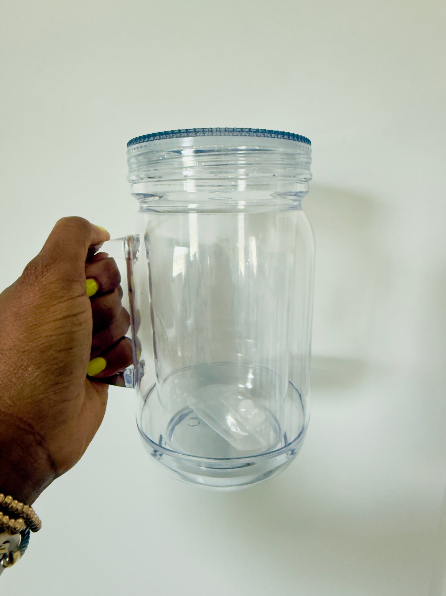 🎨 "Create Your Tumbler" – Live on TikTok! 🥤✨ 20 Oz Acrylic Snowglobe Tumbler With Handle