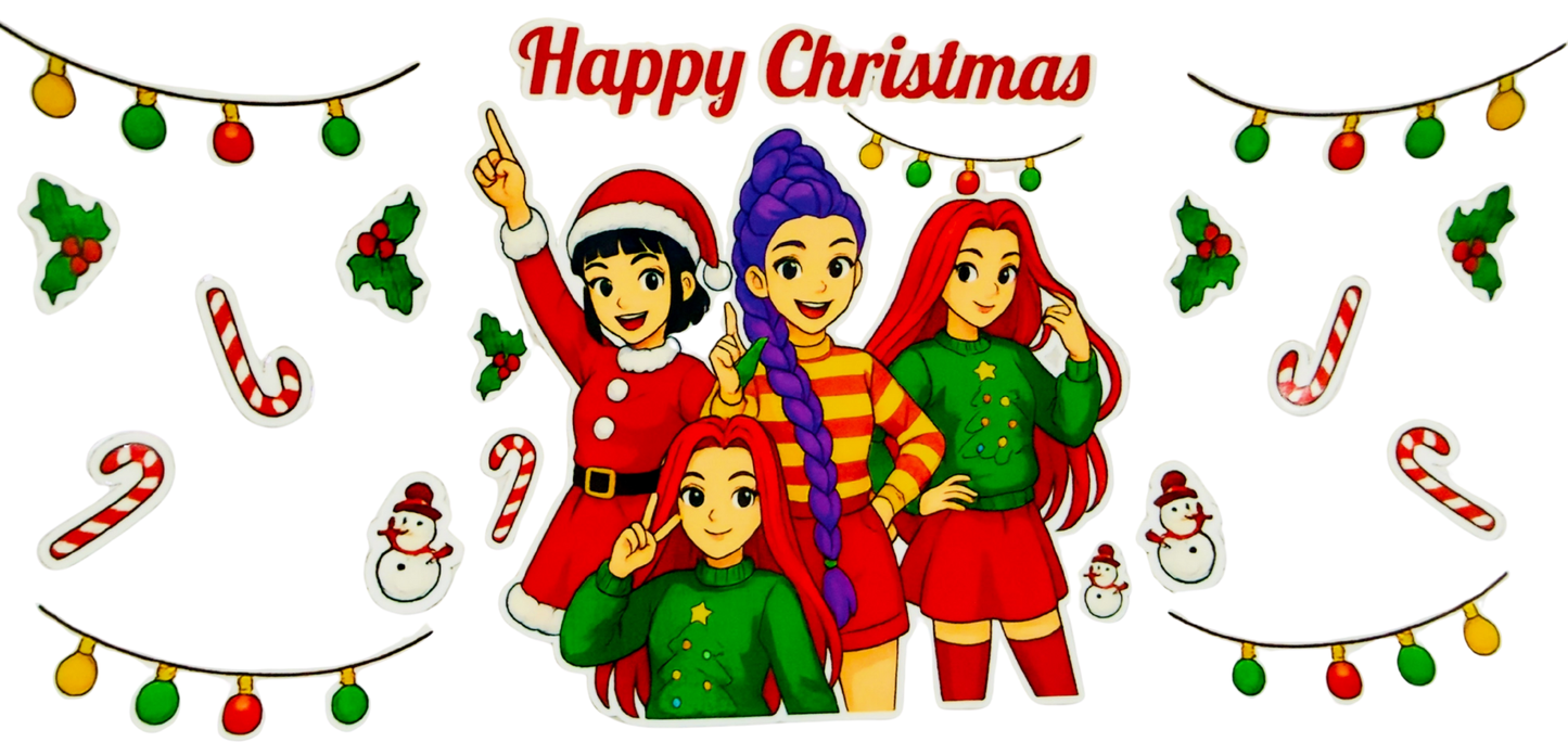 Christmas K-Pop Huntrix UVDTF Wrap Decal