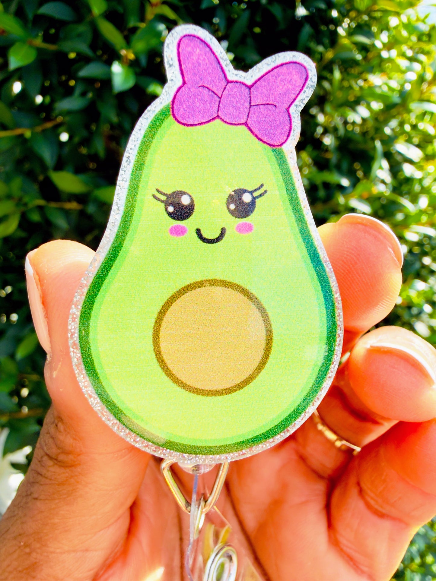 Cute Avocado Badge Reel