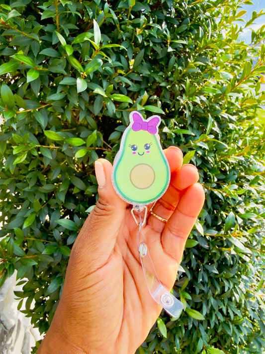Cute Avocado Badge Reel