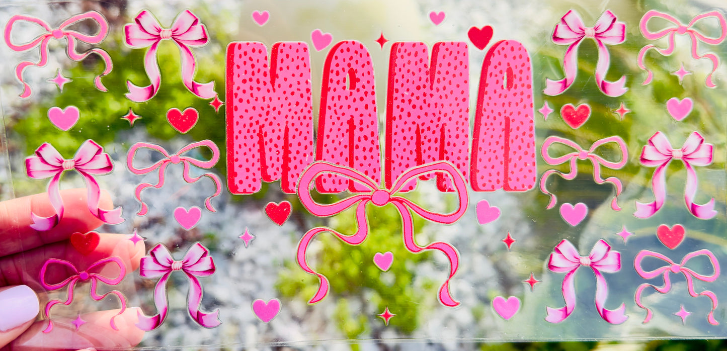 Mama Bows & Hearts Transfer