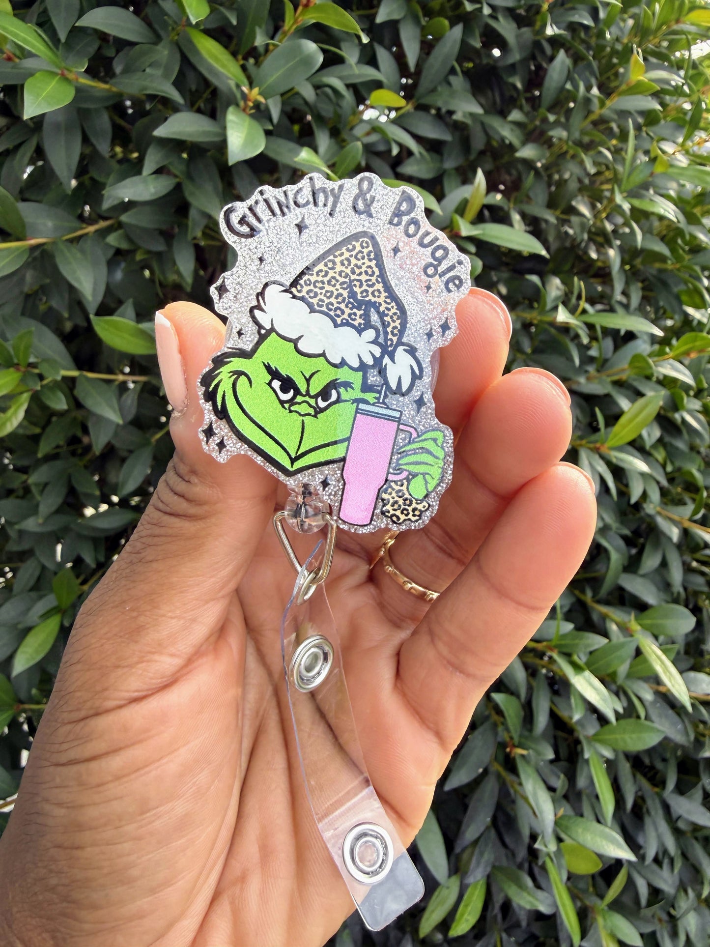 Grinchy & Bougie Badge Reel