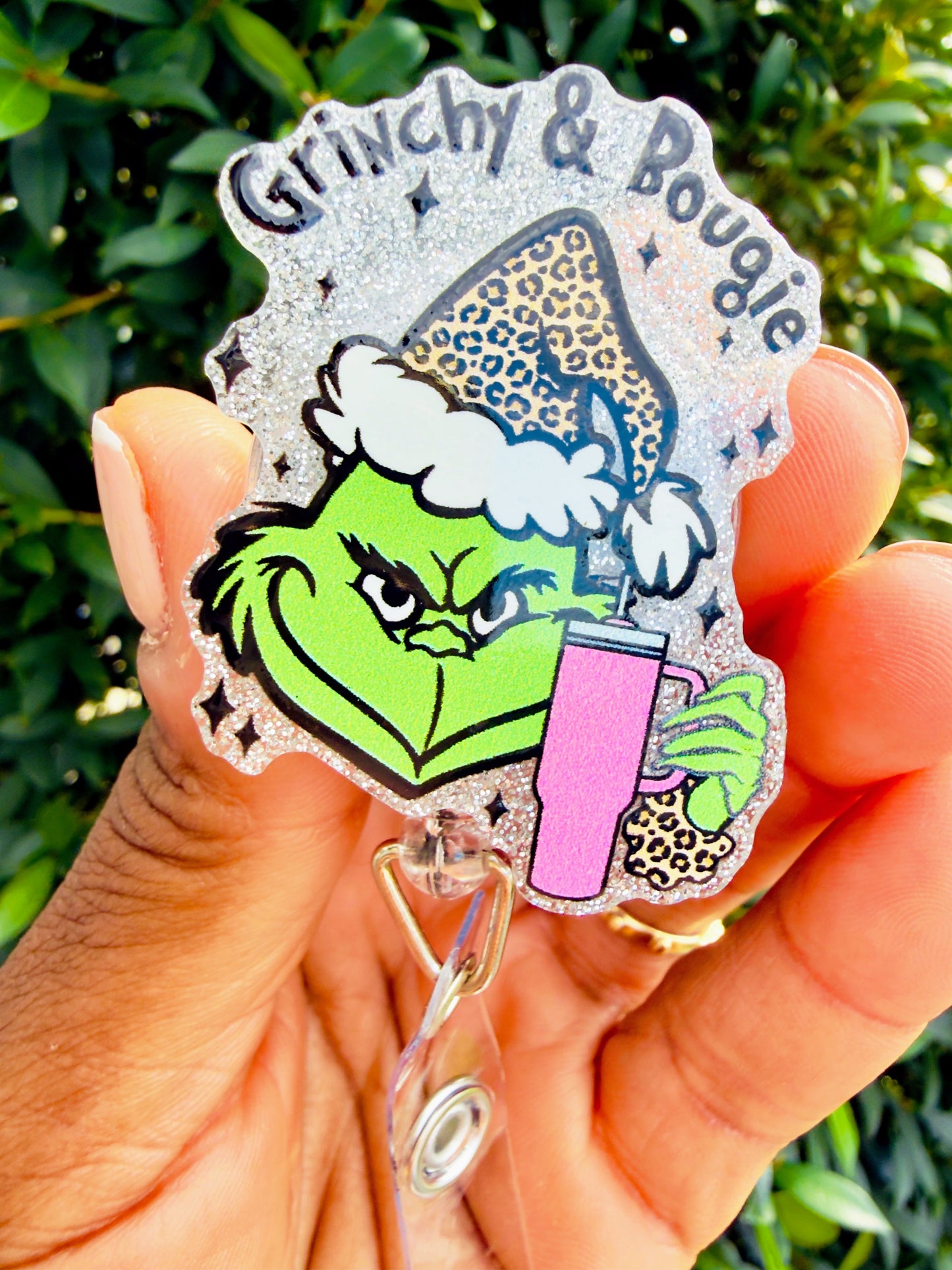 Grinchy & Bougie Badge Reel