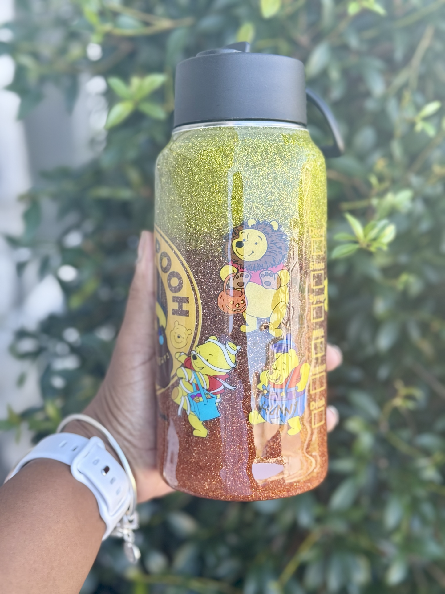 Spooky Sweet Winnie the Pooh Halloween Water Bottle