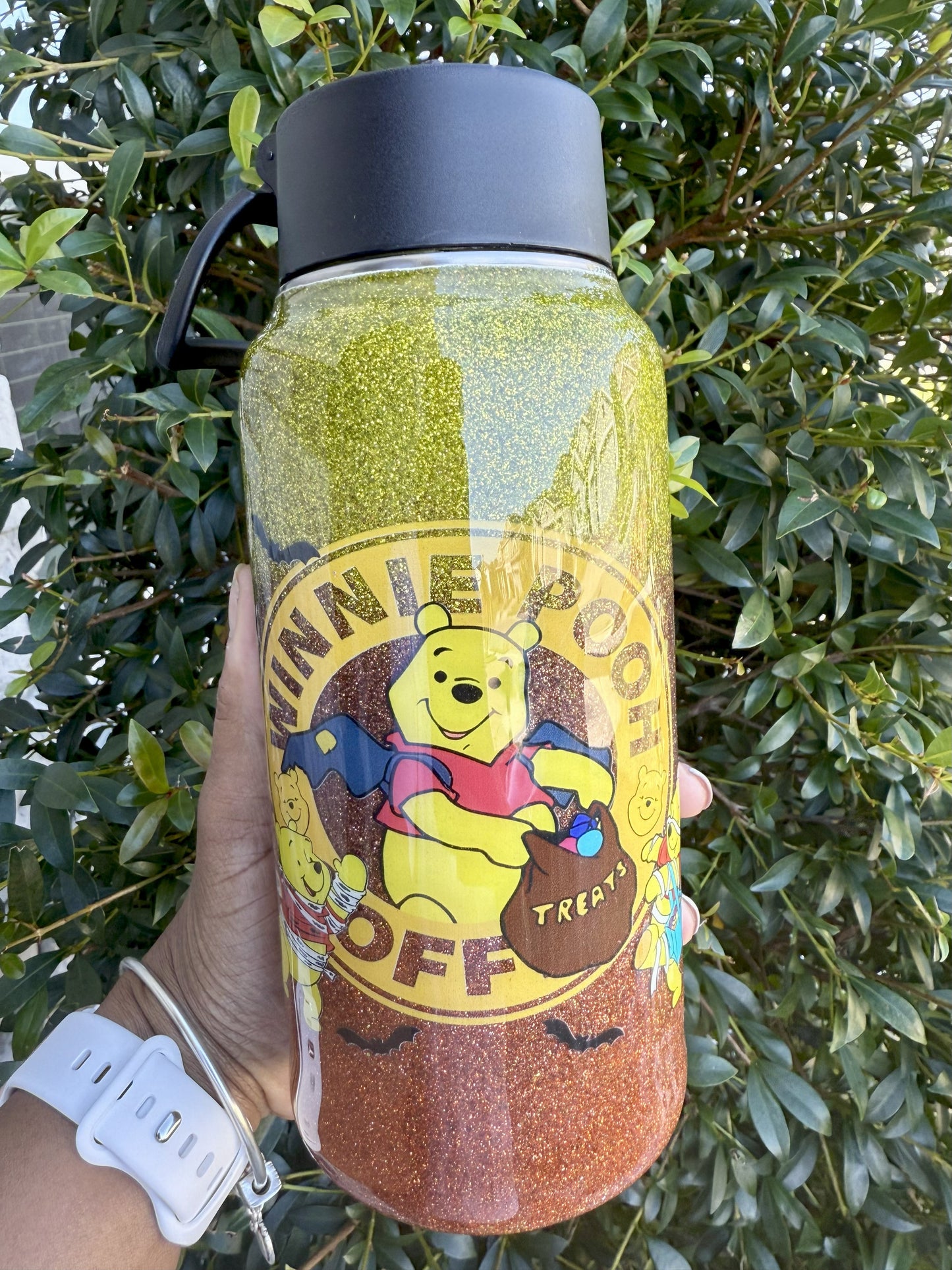 Spooky Sweet Winnie the Pooh Halloween Water Bottle