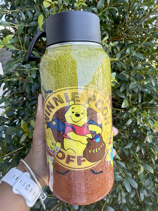 Spooky Sweet Winnie the Pooh Halloween Water Bottle