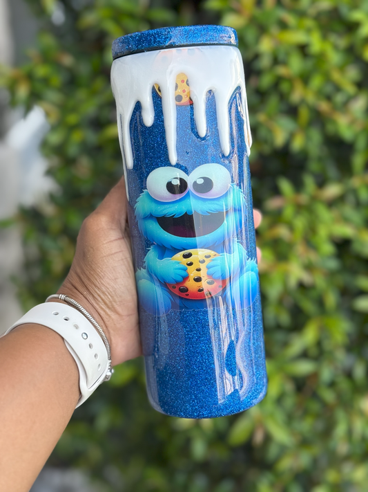 Cookie Monster 20oz Tumbler – Sweet Sips Ahead!