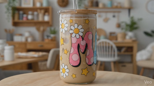 Groovy Mama UVDTF Cup Wrap – Leopard, Polka Dot & Stripe with Daisies