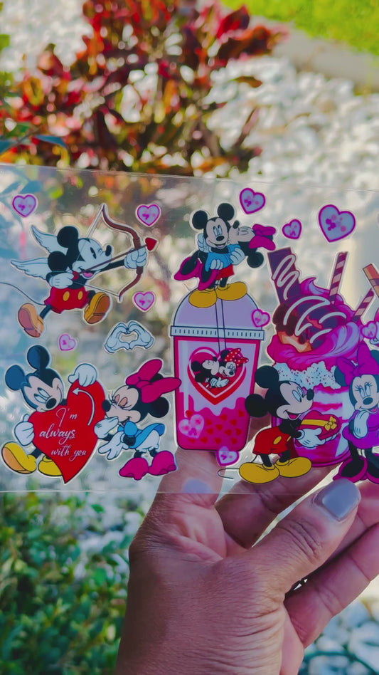 Valentine Cartoon Couple UV DTF Transfer